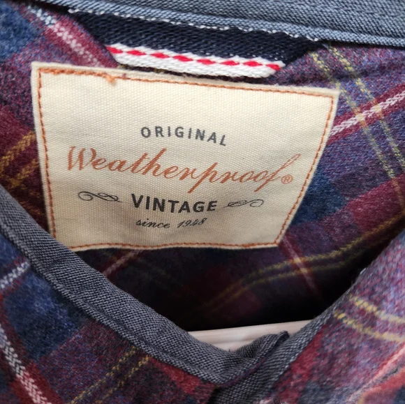 Plaid Men's Shirt - Blue and Red - Picture 4 of 4